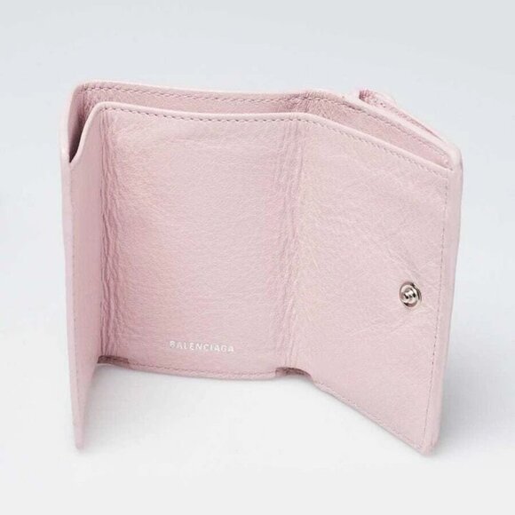 Balenciaga Light Pink Leather Papier Mini Wallet - Picture 6 of 11